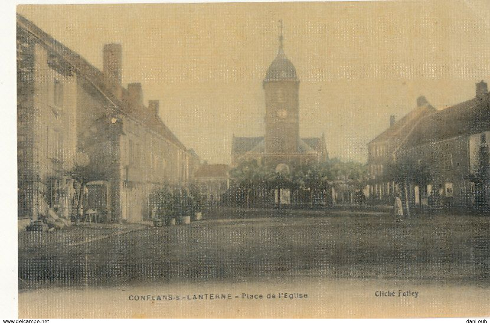 70 // CONFLANS S LANTERNE   Place De L'église   Coll Folley / Toilée Colorisée - Andere & Zonder Classificatie