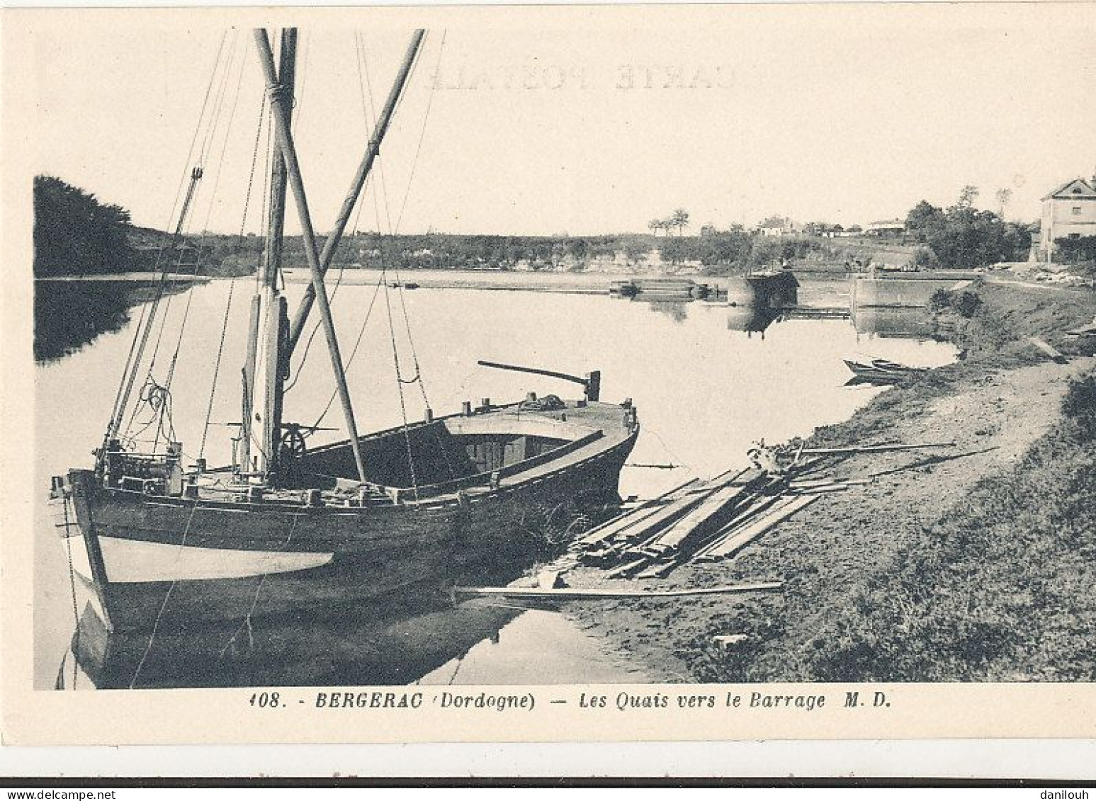 24 // BERGERAC   Les Quais Vers Le Barrage  MD 108 - Bergerac