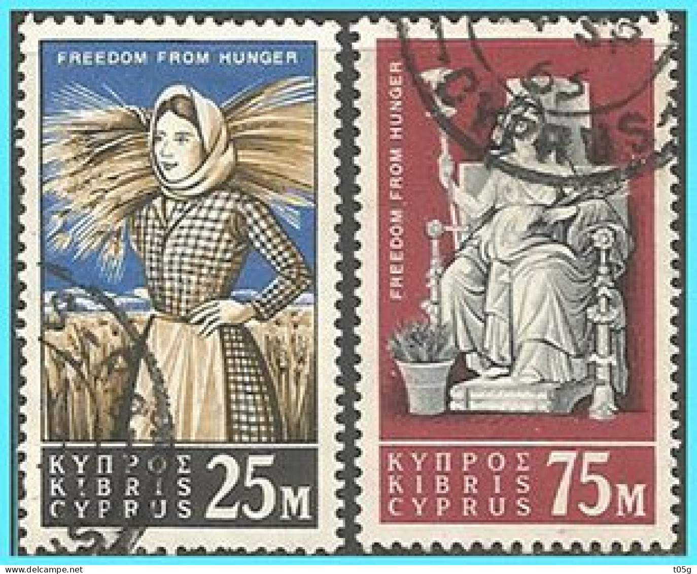 CYPRUS- GREECE- GRECE- HELLAS 1963: Compl. Set Used - Used Stamps