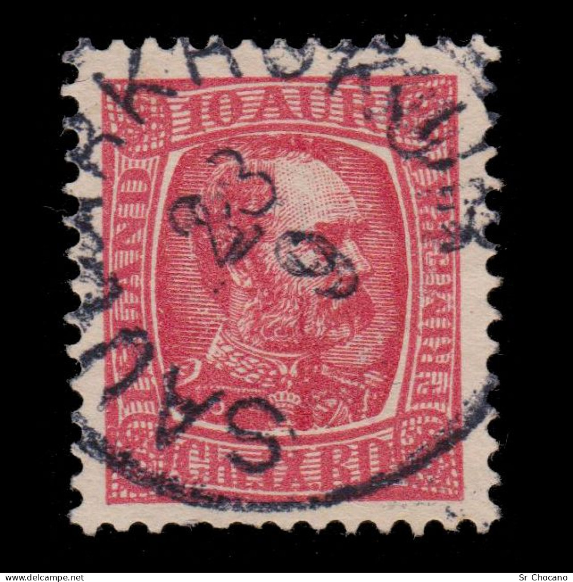 ICELAND STAMP.1902-04.King Christian IX.10a.Scott 38.USED - Used Stamps