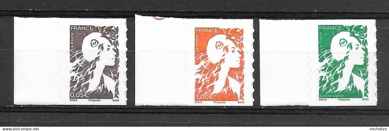 France 2023 - Yv N° 2356 - 2357 - 2358 ** - Marianne Et L'avenir (ADHESIFS) - Unused Stamps