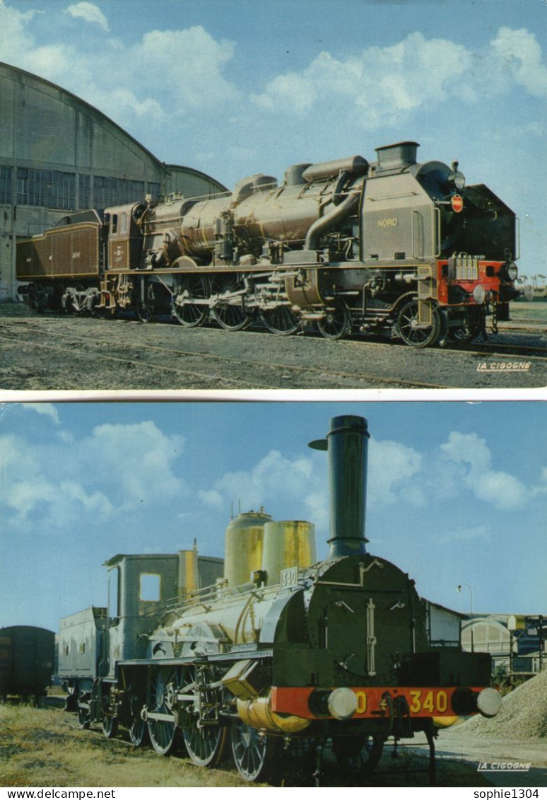 5 CARTES - TRAIN - Musée Français Du Chemin De Fer - MULHOUSE- - Treinen