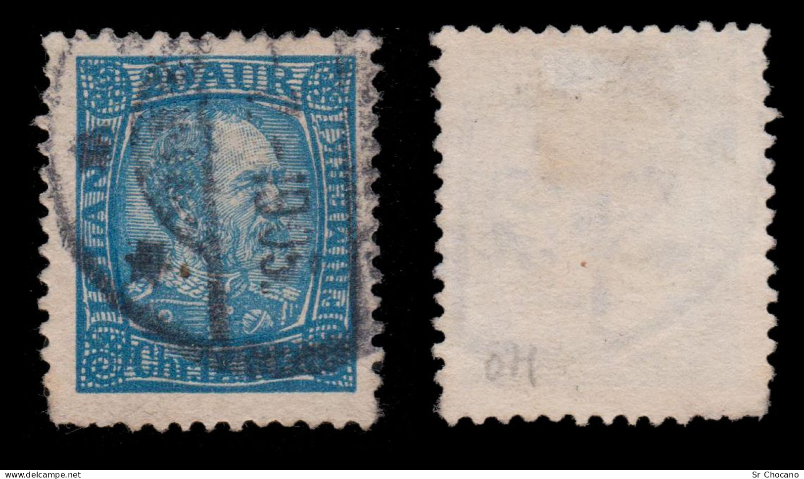 ICELAND STAMP.1902-04.King Christian IX.20a Deep Blue .Scott 40.USED - Gebruikt