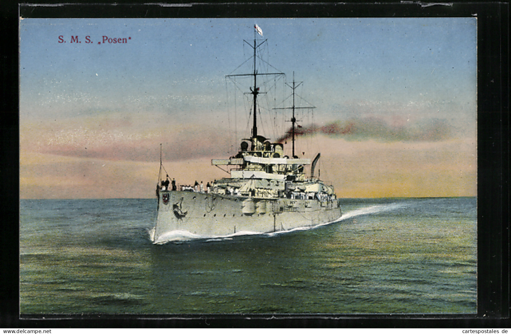 AK Kriegsschiff S. M. S. Posen Auf Hoher See  - Warships