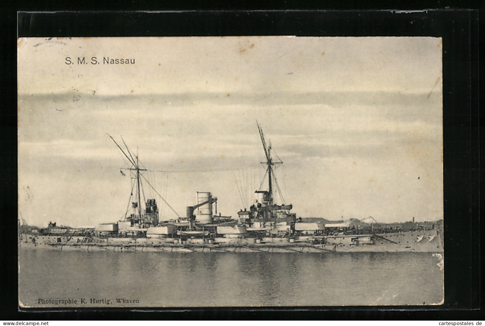 AK Kriegsschiff SMS Nassau Bei Ruhiger See  - Guerre