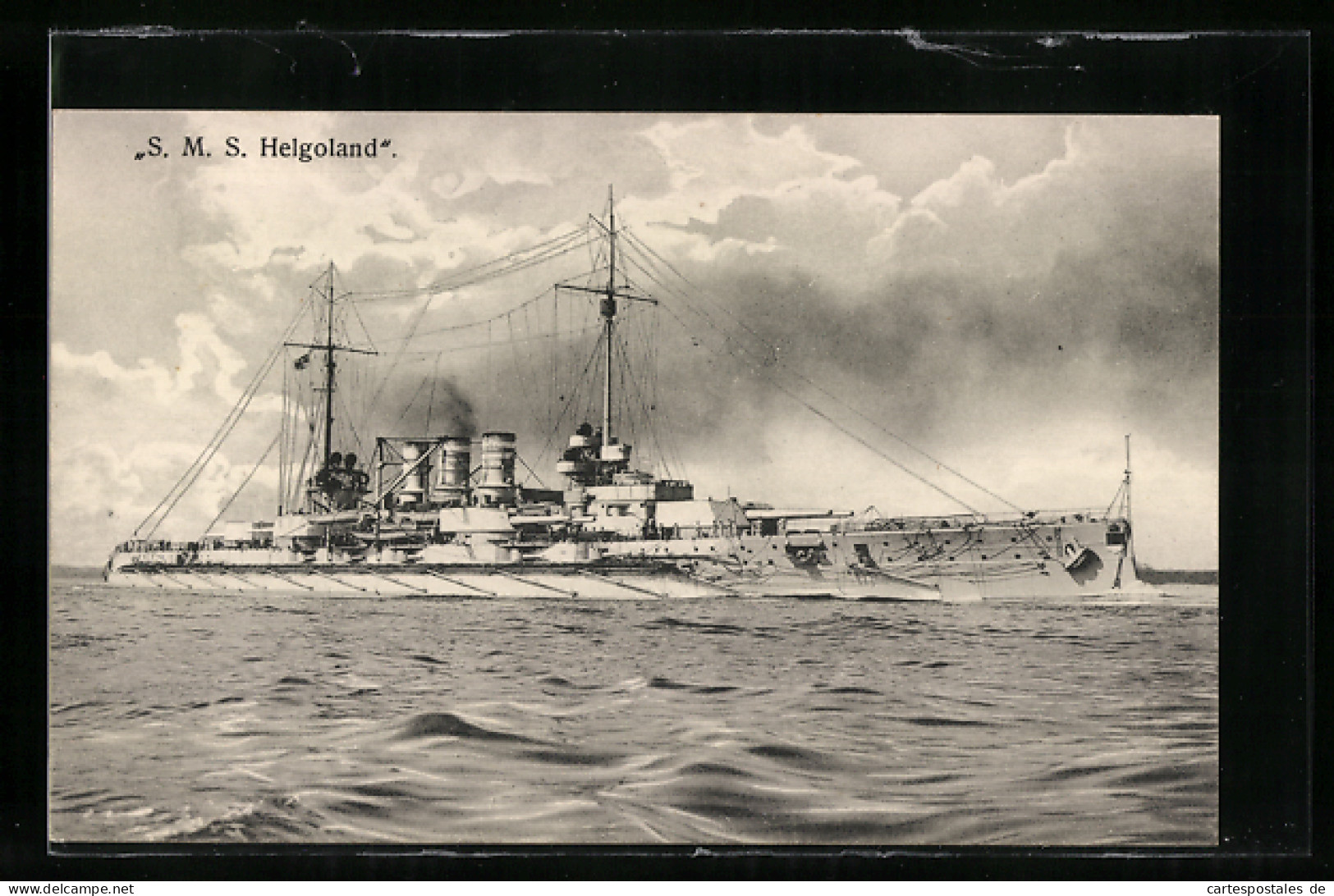 AK Kriegsschiff SMS Helgoland Nimmt Fahrt Auf  - Guerre