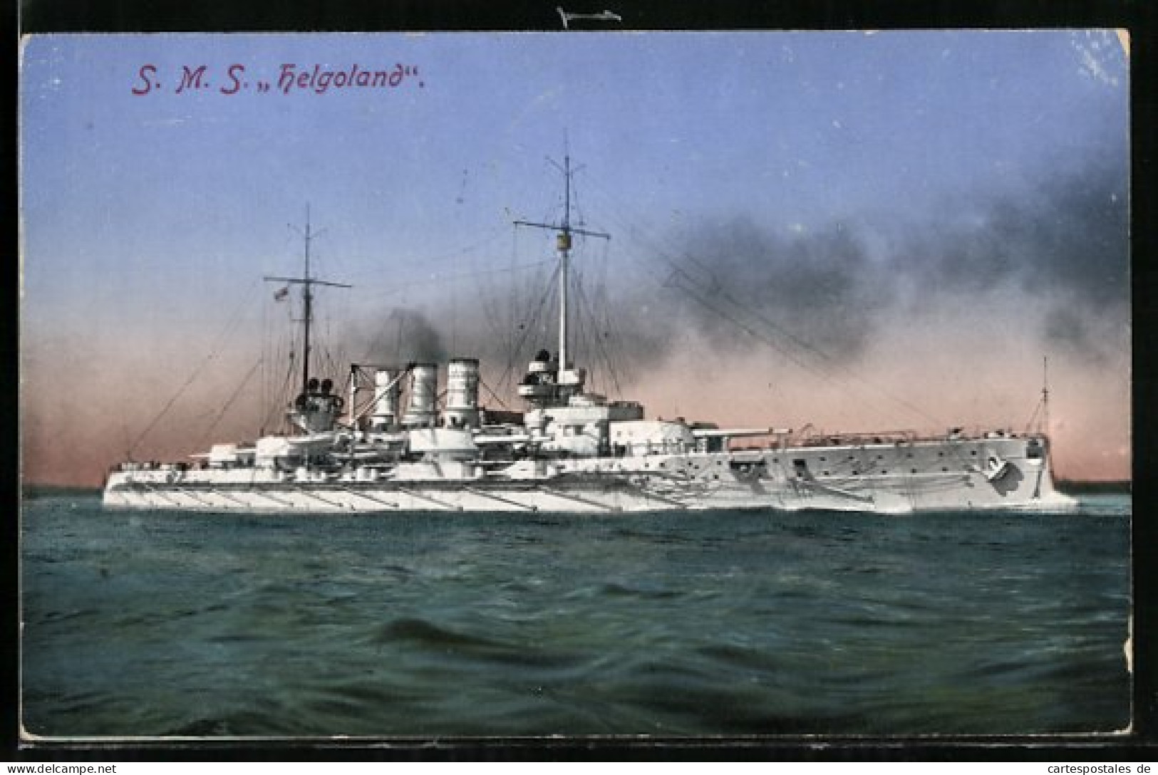 AK S.M.S. Helgoland In Fahrt  - Warships