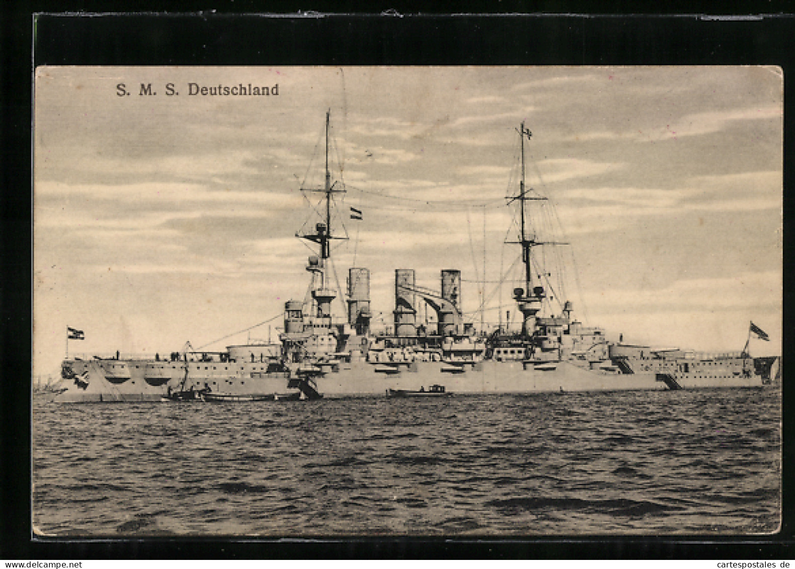 AK S.M.S. Deutschland Auf Hoher See  - Guerre