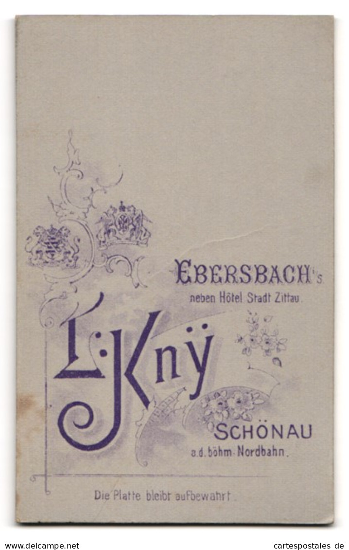 Fotografie L. Kny, Ebersbach I. S., Blondes Süsses Baby Mit Blumenkorb  - Anonymous Persons