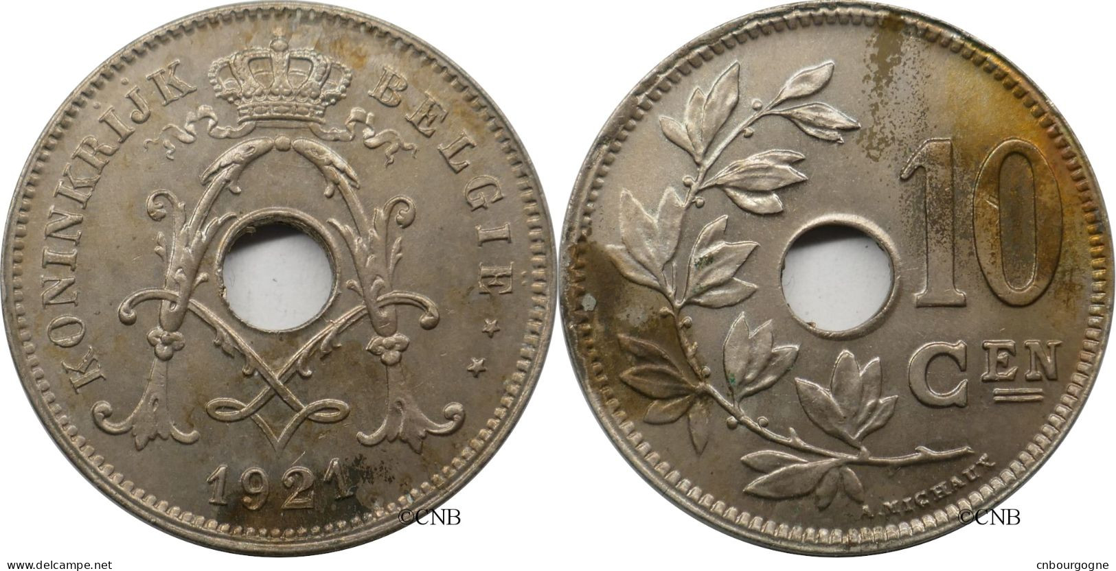 Belgique - Royaume - Albert Ier - 10 Centiemen 1921 - SUP+/MS62 - Mon6492 - 10 Cent