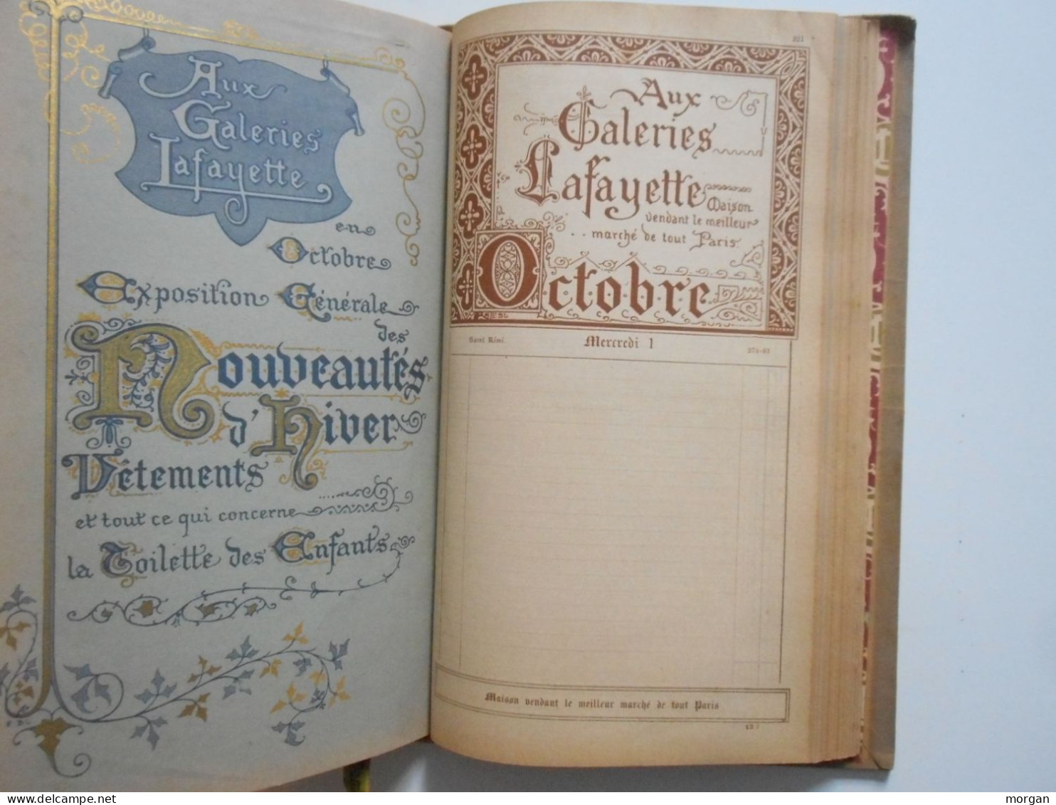 SUPERBE AGENDA DES GALERIES LAFAYETTE 1913, THEME MOYEN AGE, TRES ILLUSTRE, TOP ETAT VIERGE