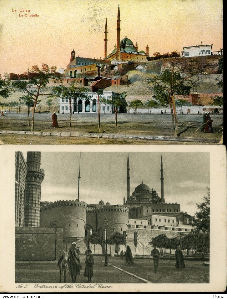 LE CAIIRE Cairo La Citadelle Lot De 2 Cartes Postales - Kairo