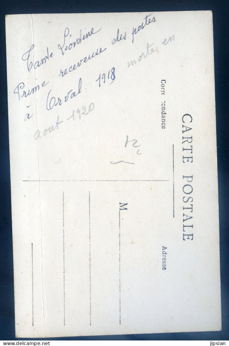 Cpa Carte Photo Du 50 à Orval -- Receveuse Des Postes En 1918   STEP187 - Sonstige & Ohne Zuordnung
