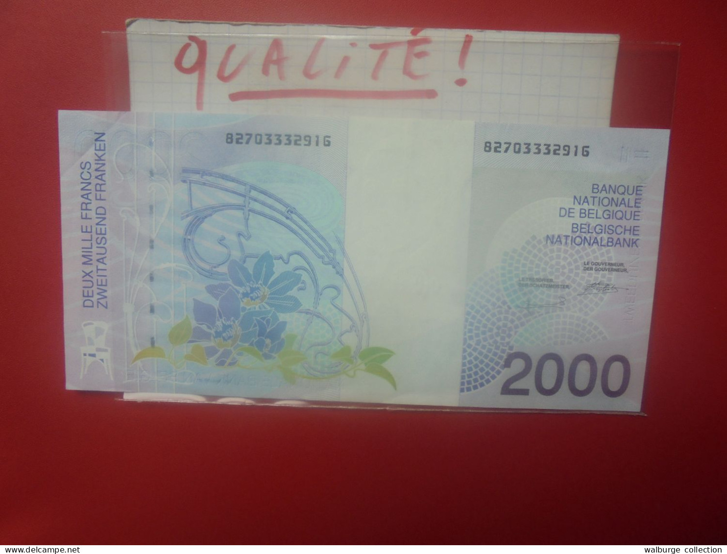 BELGIQUE 2000 FRANCS 1994-2001 Circuler Belle Qualité COTES:55-75-140 EURO (B.33) - 2000 Francos