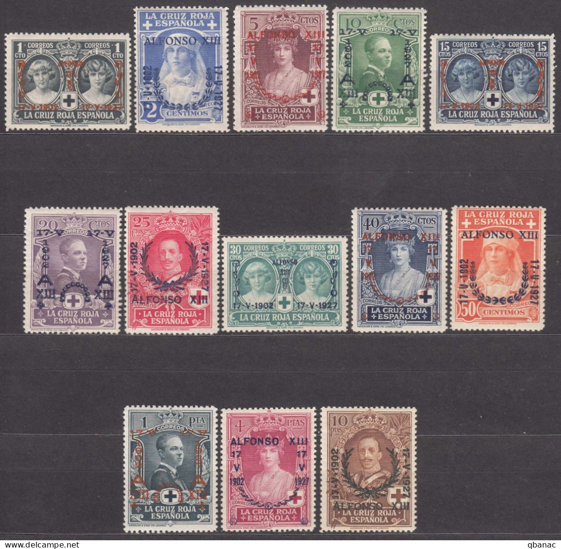 Spain 1927 Mi#322-334 Edifil#349-361 Mint Hinged - Nuevos