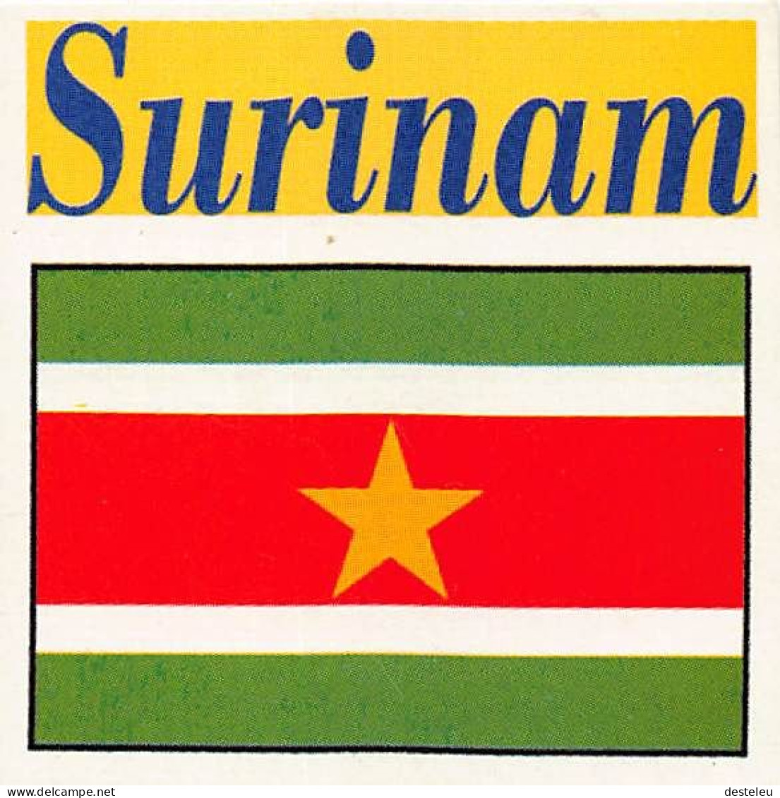 Flag Chromo - Surinam - 5 X 5 Cm - Sonstige & Ohne Zuordnung