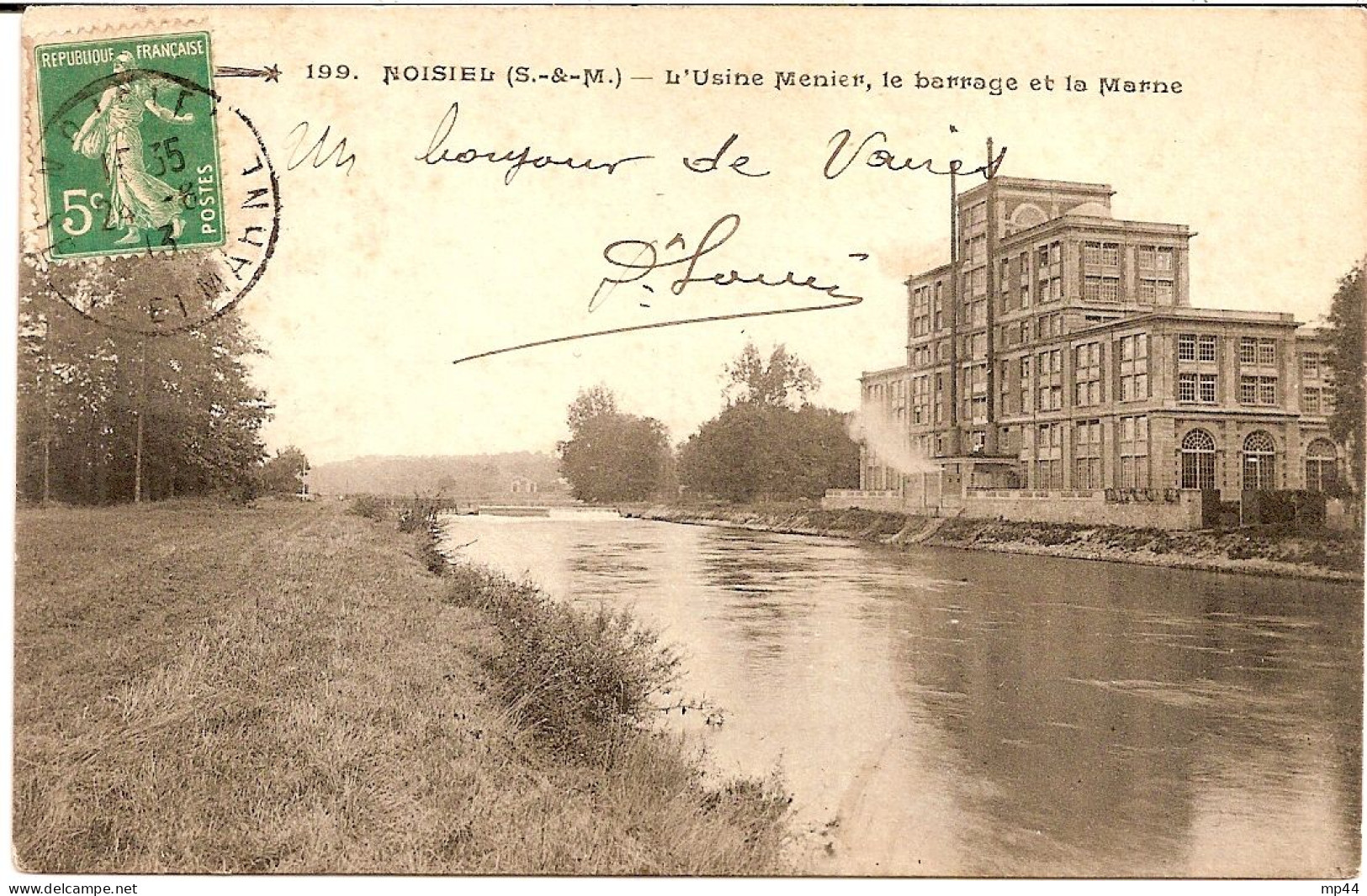 3F11 --- 77 NOISIEL L'Usine Menier, Le Barrage Et La Marne - Noisiel