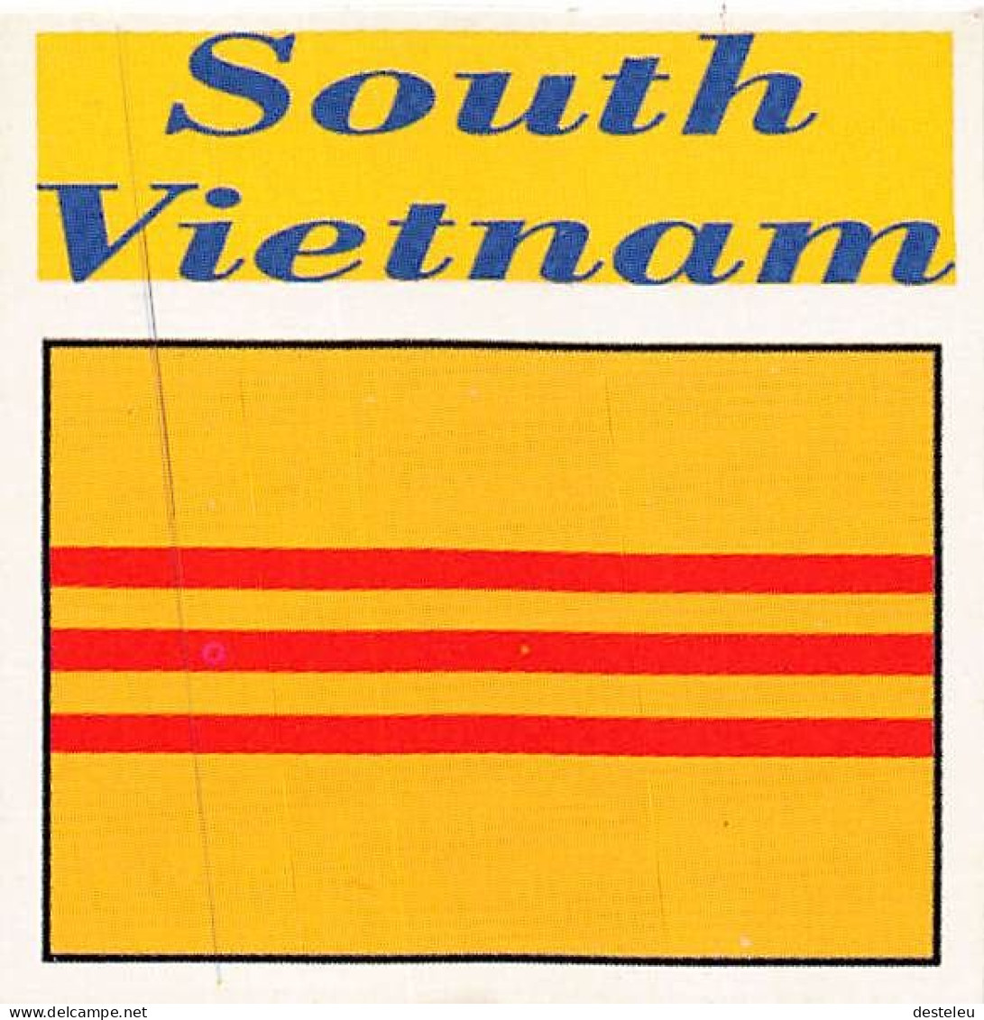 Flag Chromo - South Vietnam - 5 X 5 Cm - Autres & Non Classés