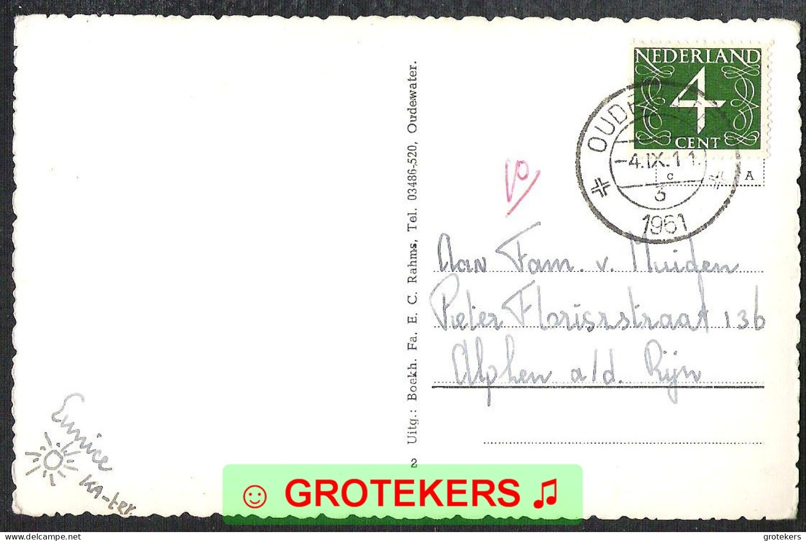 OUDEWATER Stadhuis 1961 - Other & Unclassified