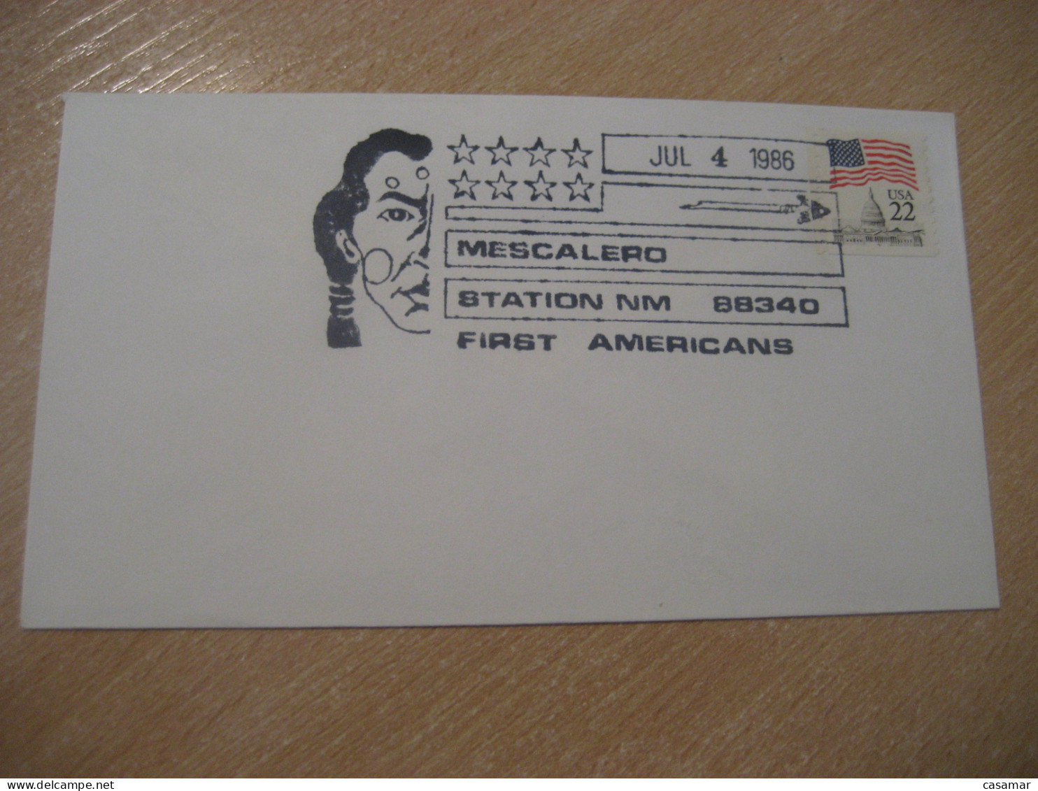 MESCALERO 1986 First Americans American Indians Indian Cancel Cover USA Indigenous Native History - Indios Americanas