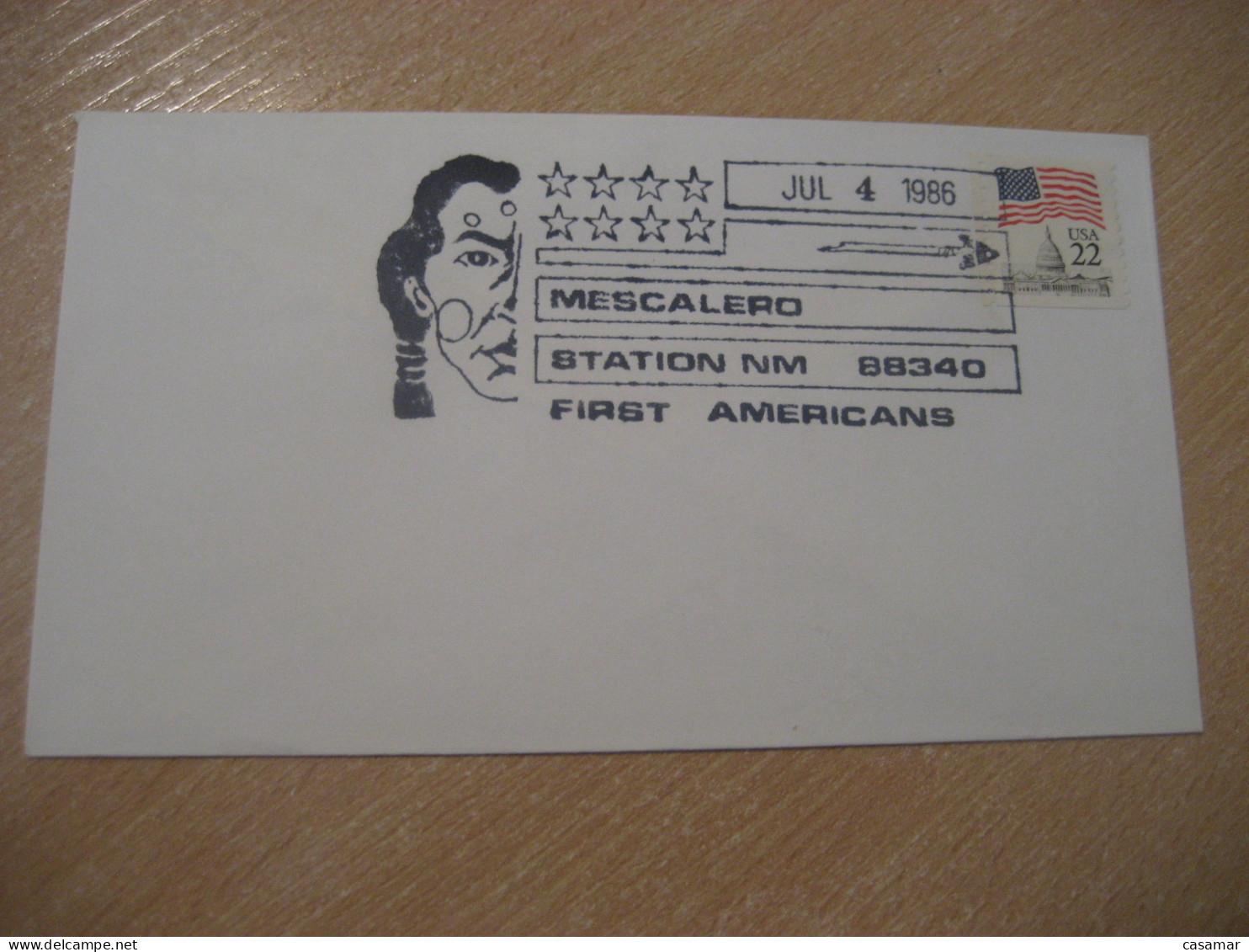 MESCALERO 1986 First Americans American Indians Indian Cancel Cover USA Indigenous Native History - American Indians