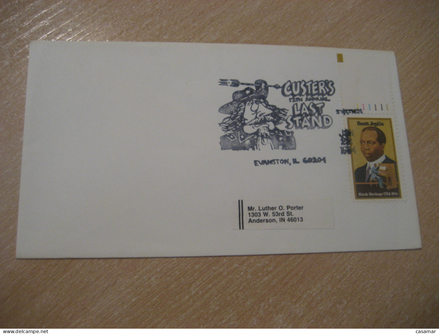 EVANSTON 1984 Custer's Last Stand American Indians Indian Cancel Cover USA Indigenous Native History - American Indians