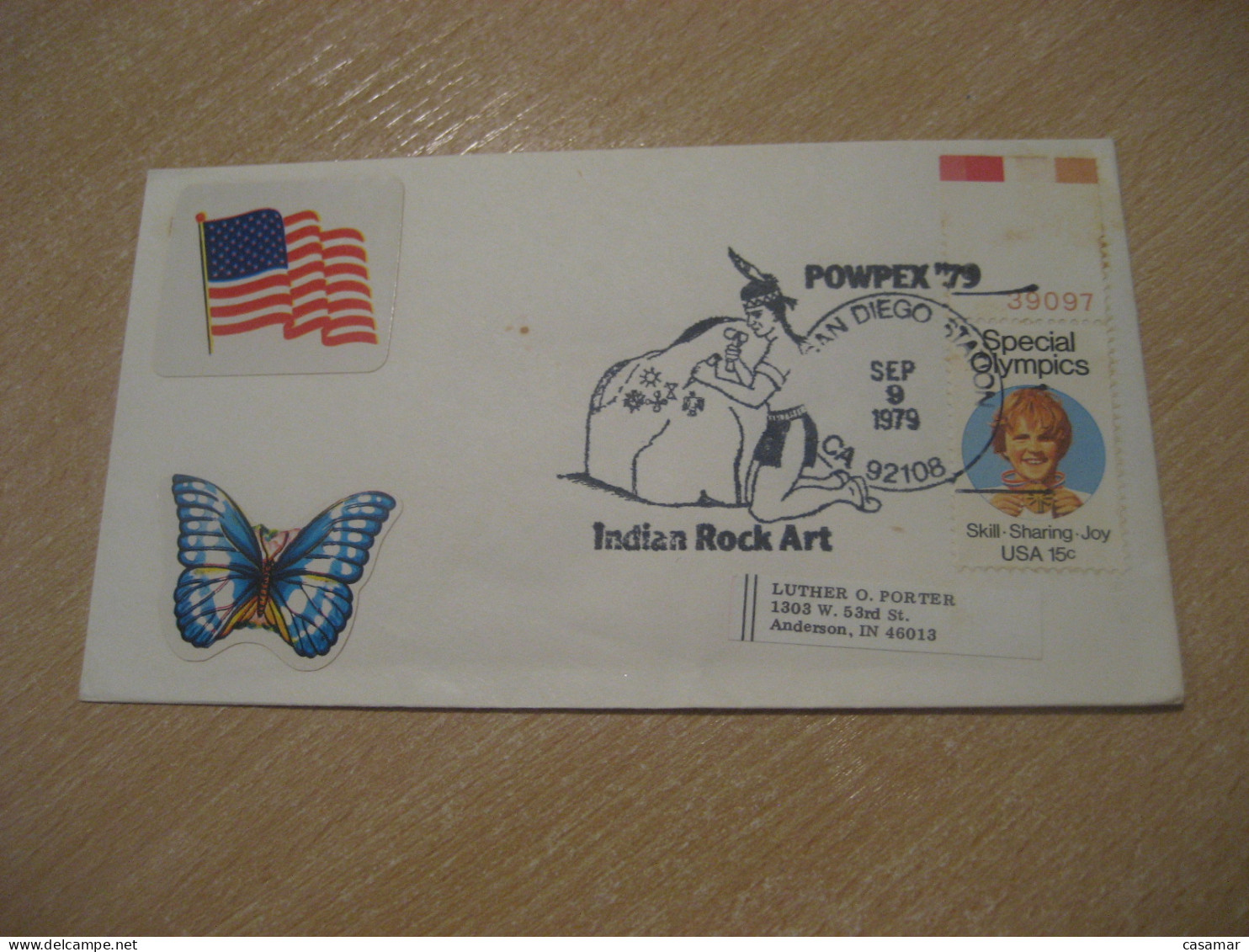 SAN DIEGO 1979 Indian Rock Art American Indians Indian Cancel Cover USA Indigenous Native History - Indiani D'America