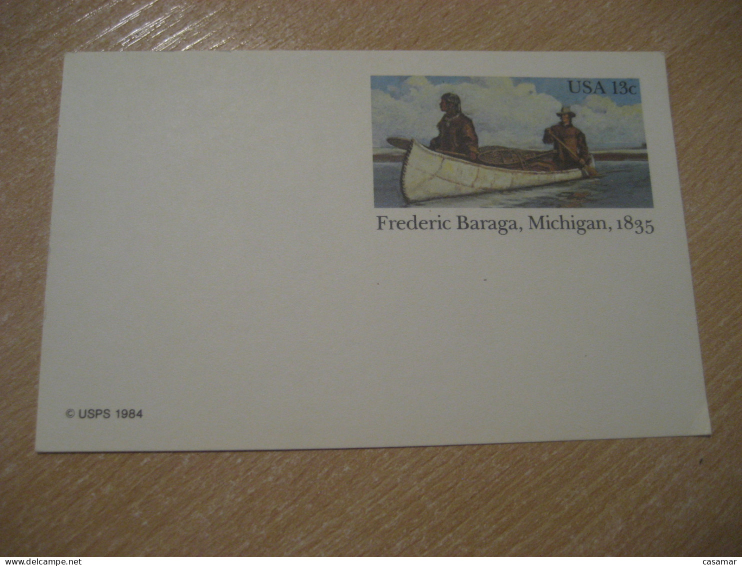 1984 Frederic Baraga Micihigan American Indians Indian Postal Stationery Card USA Indigenous Native History - Indianen