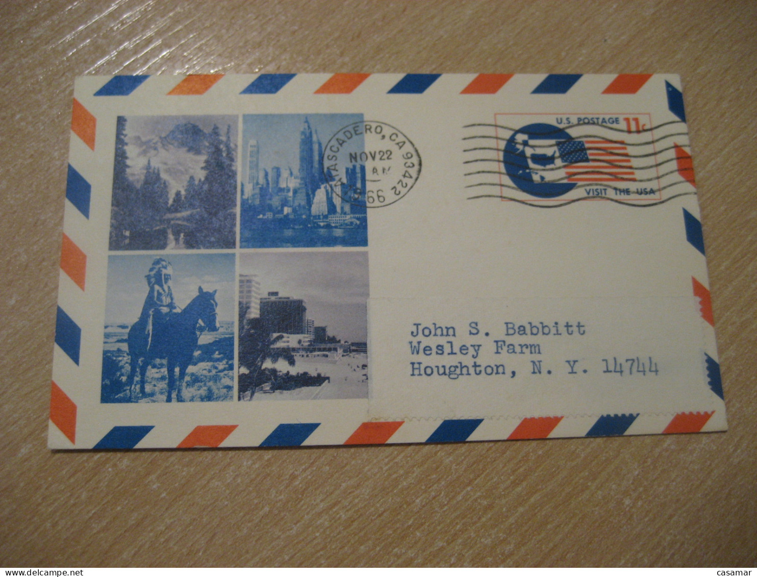 ATASCADERO 1966 American Indians Indian Cancel Postal Stationery Card USA Indigenous Native History - Indios Americanas