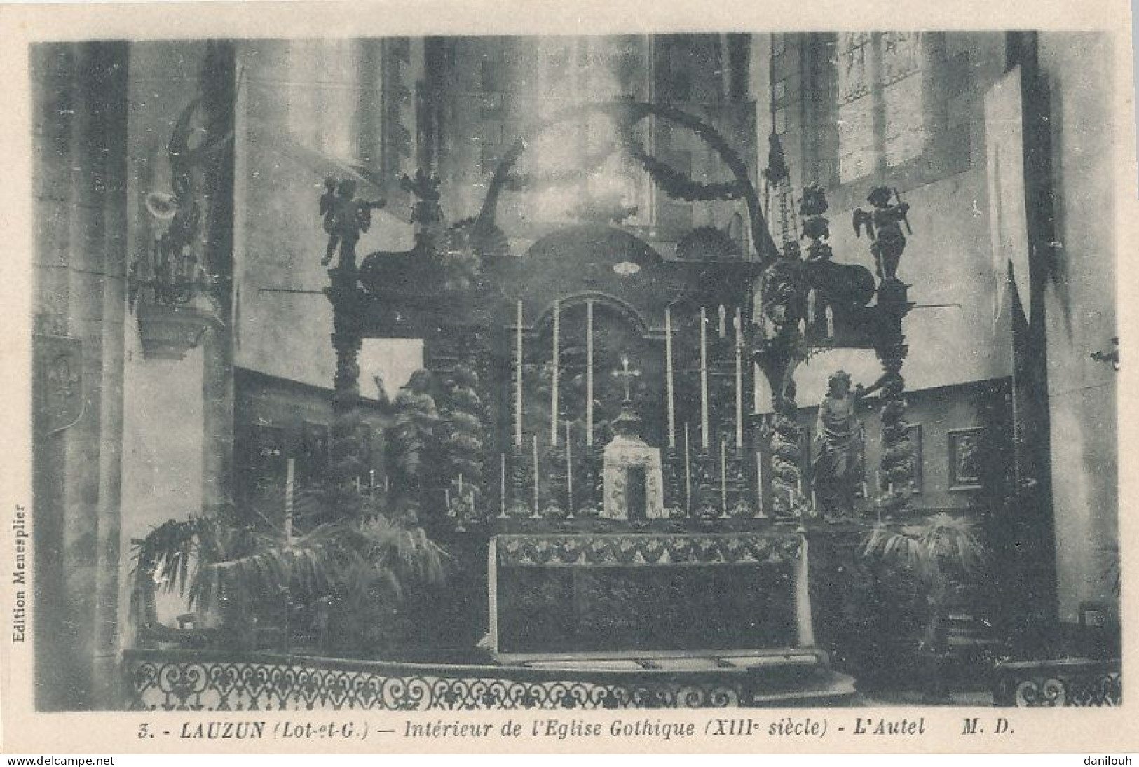47 // LAUZUN  Intérieur De L'église Gothique - L'autel - Sonstige & Ohne Zuordnung