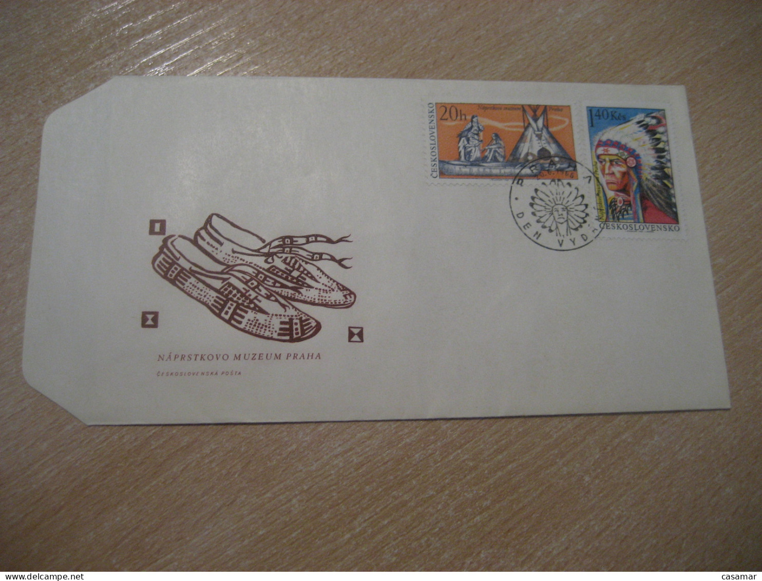 PRAGA 1966 American Indians Indian Cancel Cover CZECHOSLOVAKIA Indigenous Native History - Indianen