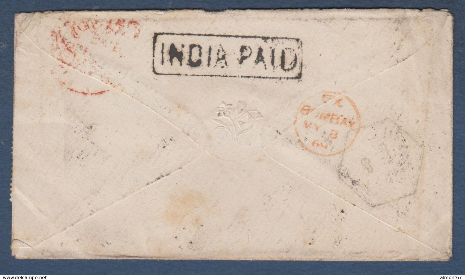 Lettre D' INDE Avec Cachet TRAVELING  BENGAL - 1858-79 Compañia Británica Y Gobierno De La Reina