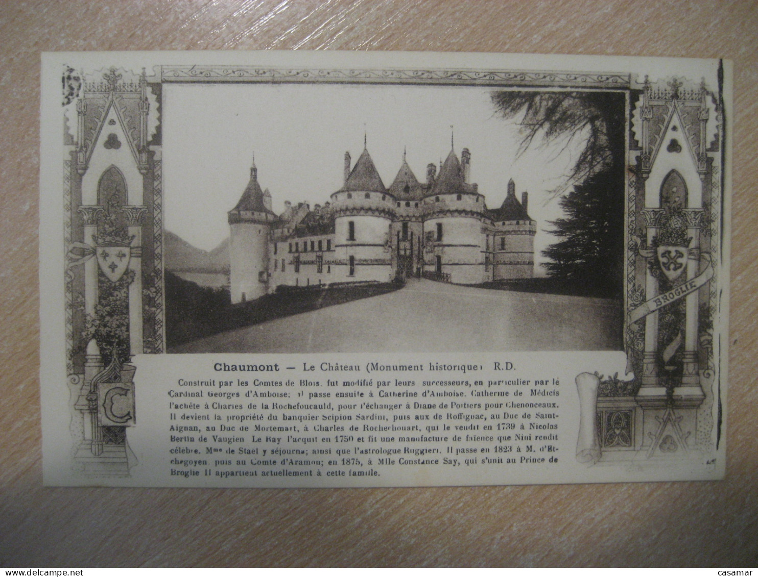 CHAUMONT Chateau Castle Postcard FRANCE - Castles