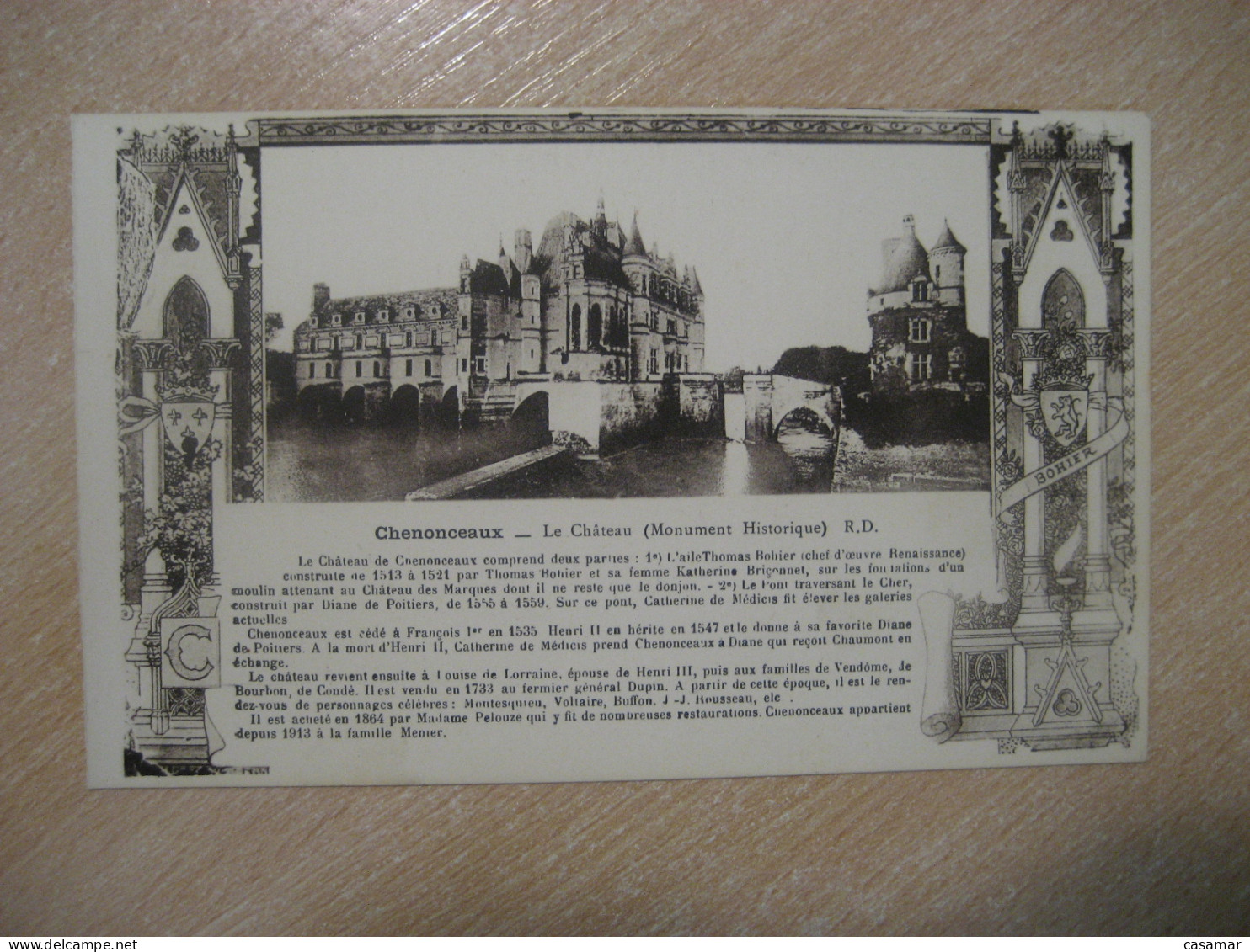 CHENONCEAUX Chateau Castle Postcard FRANCE - Castles
