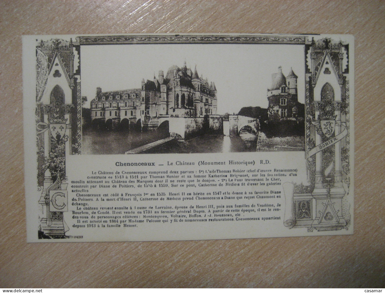 CHENONCEAUX Chateau Castle Postcard FRANCE - Châteaux