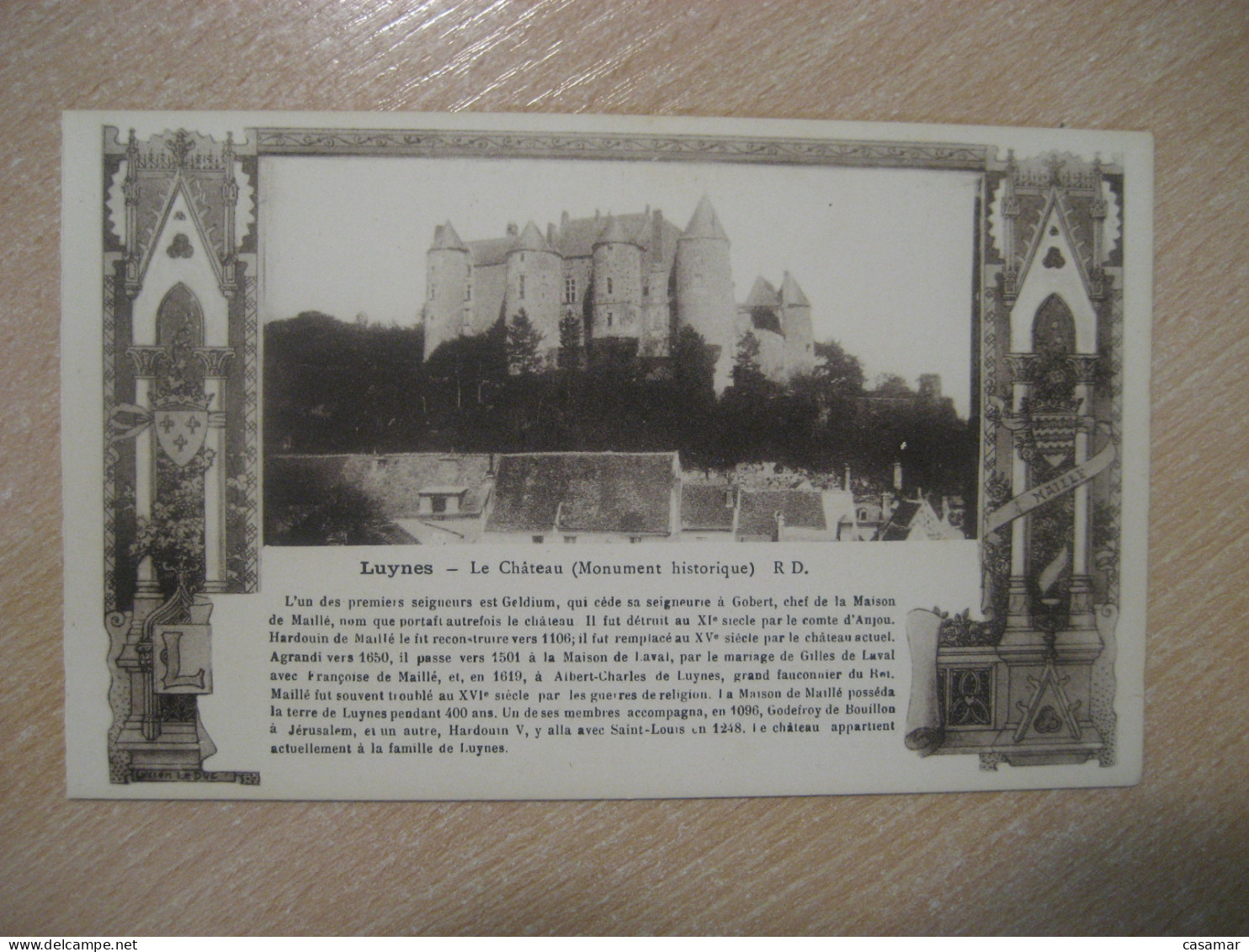 LUYNES Chateau Castle Postcard FRANCE - Schlösser