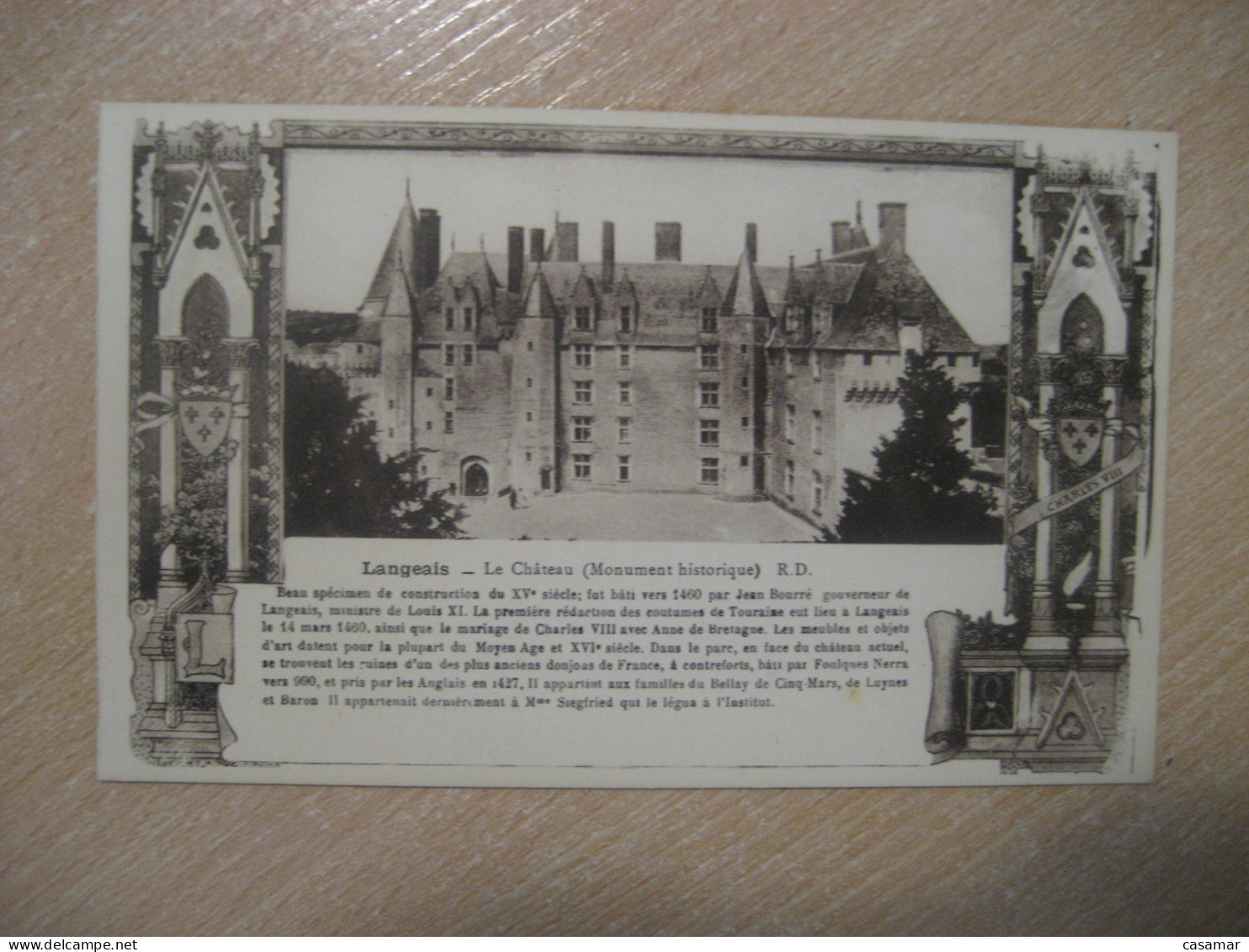 LANGEAIS Chateau Castle Postcard FRANCE - Kastelen