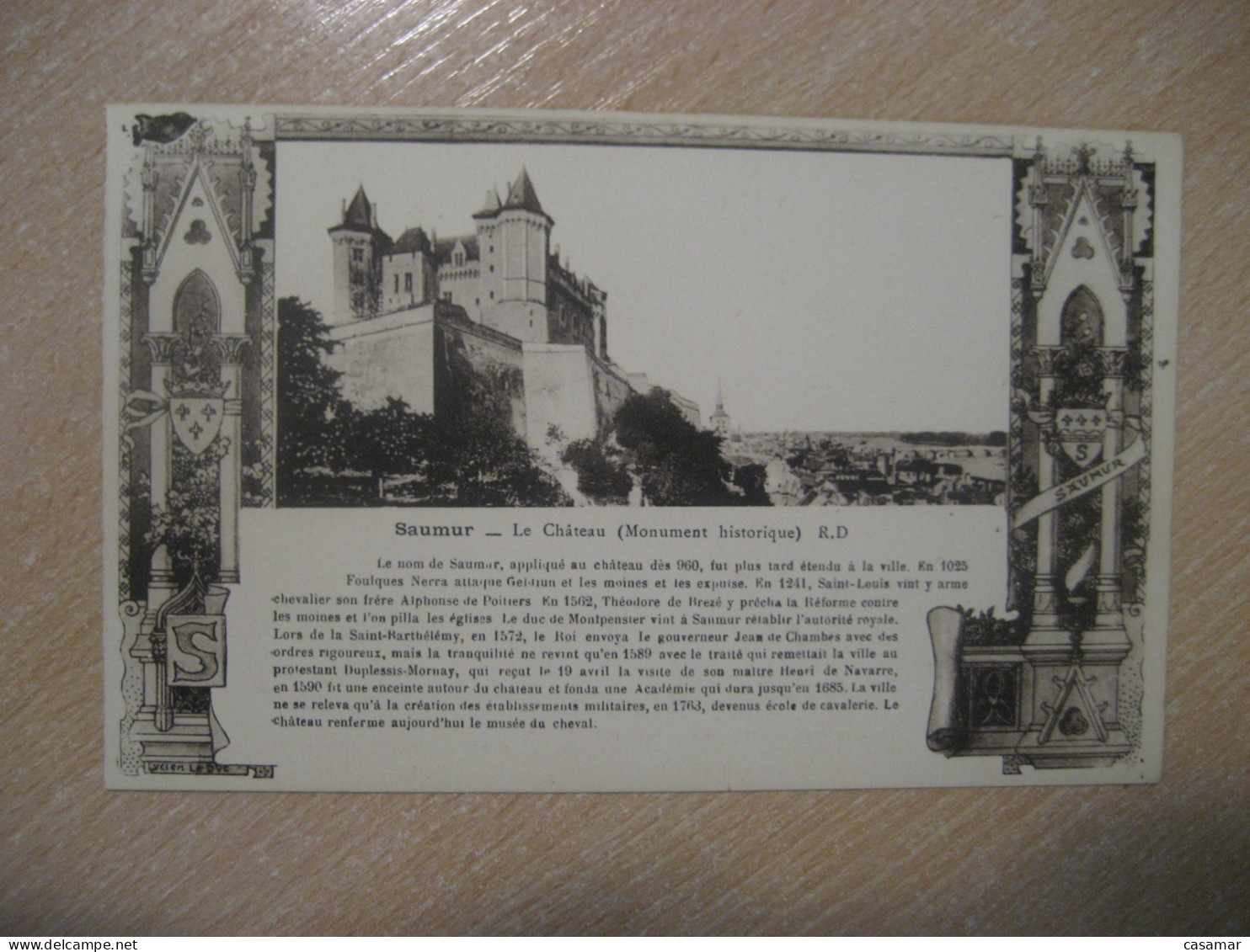 SAUMUR Chateau Castle Postcard FRANCE - Châteaux