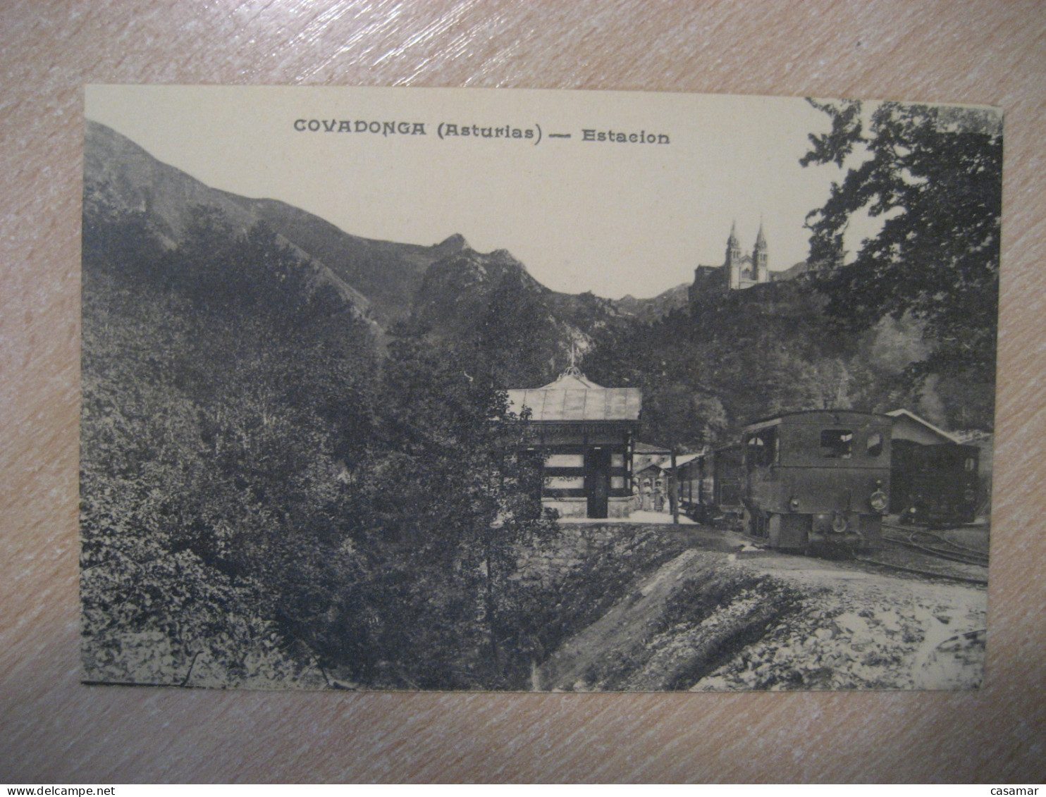 COVADONGA Estacion Station Train Railway Asturias La Gauloise EJC E.J.C. Tarjeta Postal Postcard SPAIN  - Asturias (Oviedo)