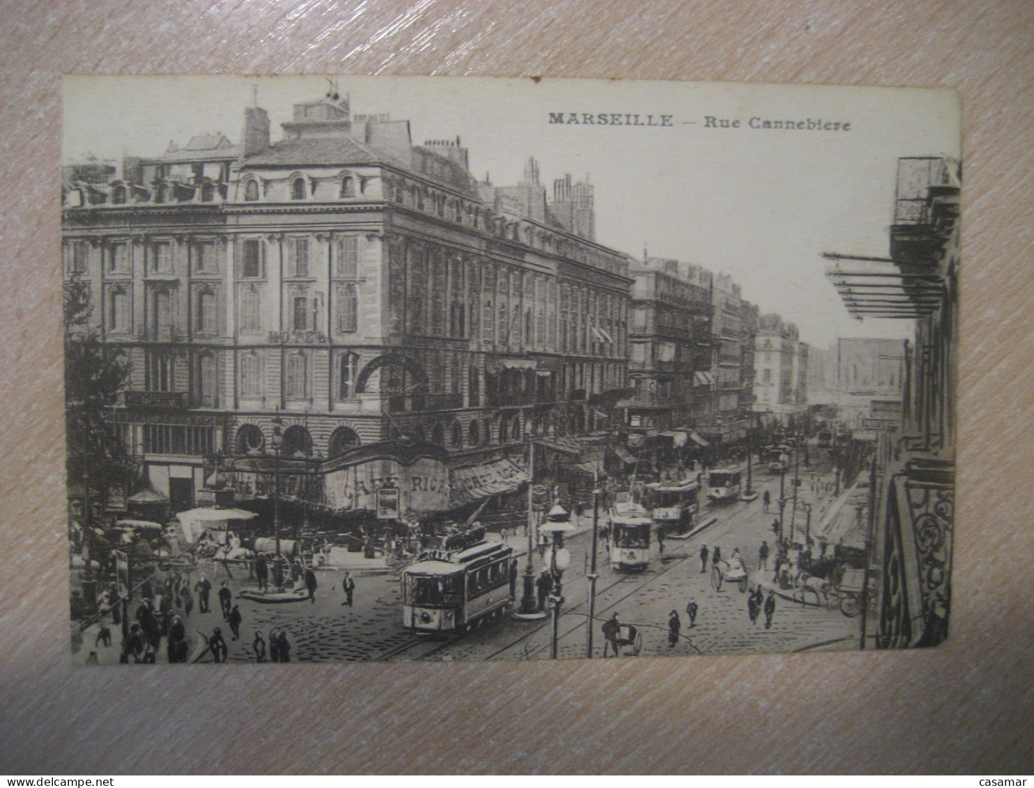 MARSEILLE Rue Cannebiere Tram Tramway Bouches-du-Rhone Postcard FRANCE - The Canebière, City Centre