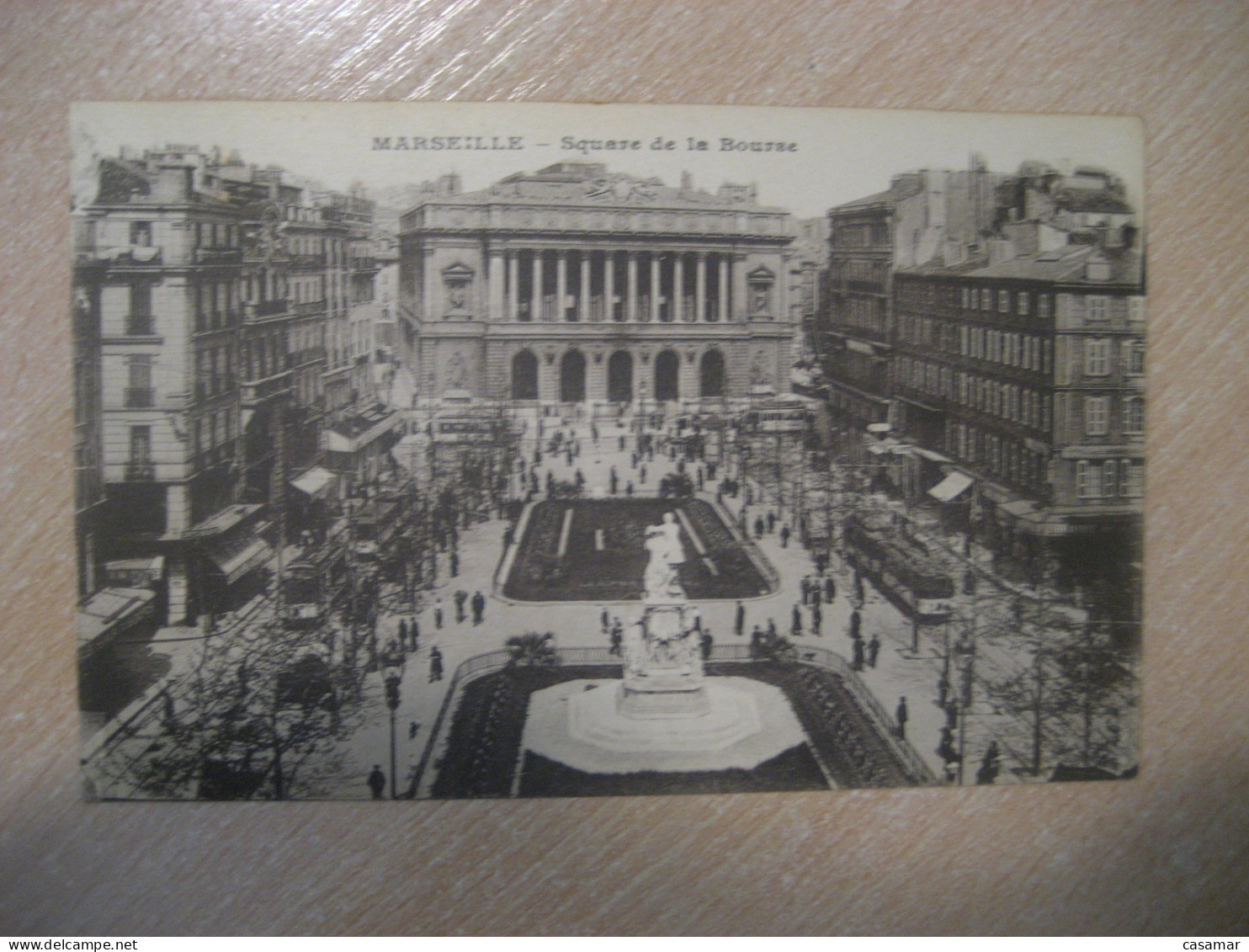 MARSEILLE Square De La Bourse Tram Tramway Bouches-du-Rhone Postcard FRANCE - Monumenten