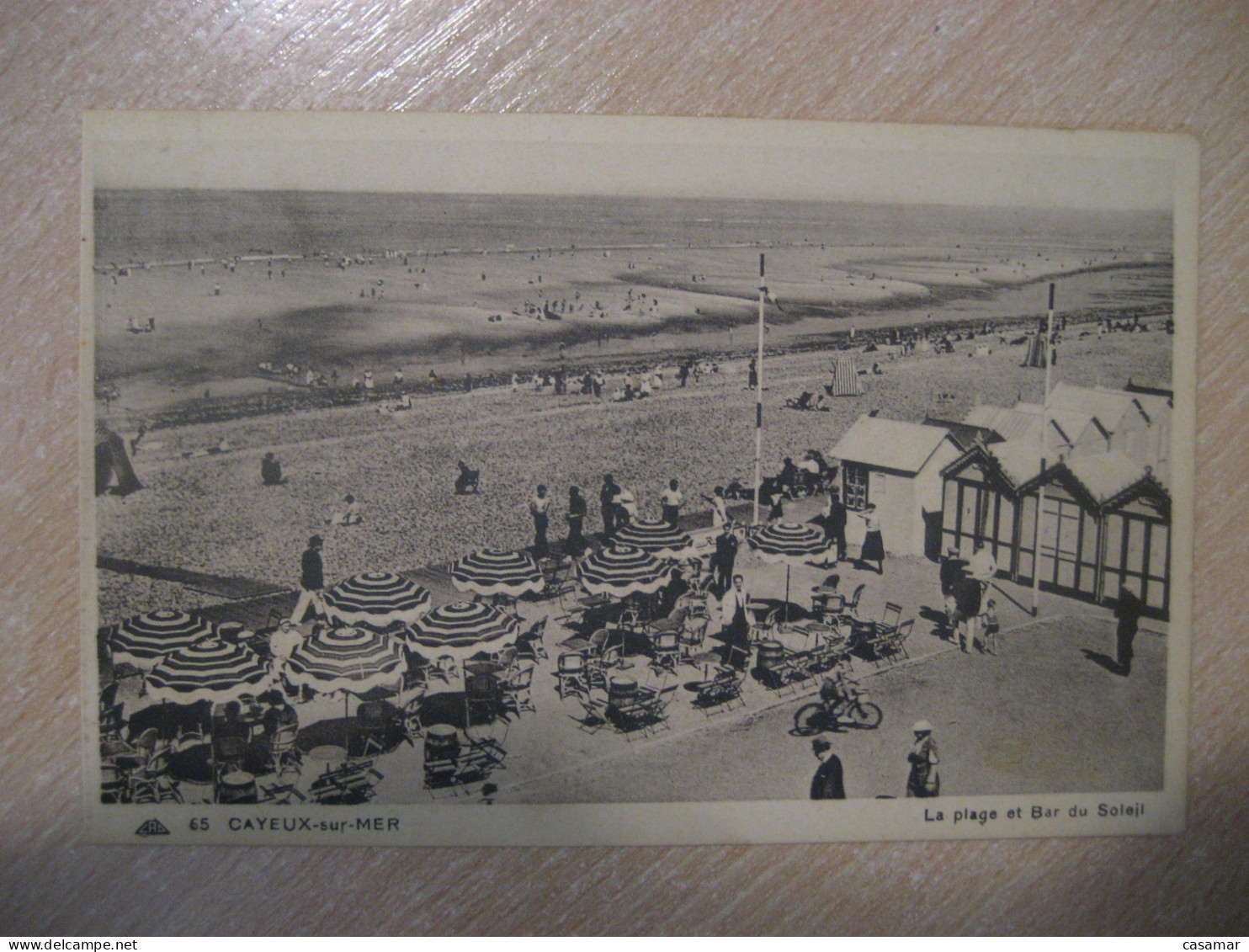 CAYEUX-SUR-MER La Plage Et Bar Du Soleil Beach Somme Postcard FRANCE - Cayeux Sur Mer