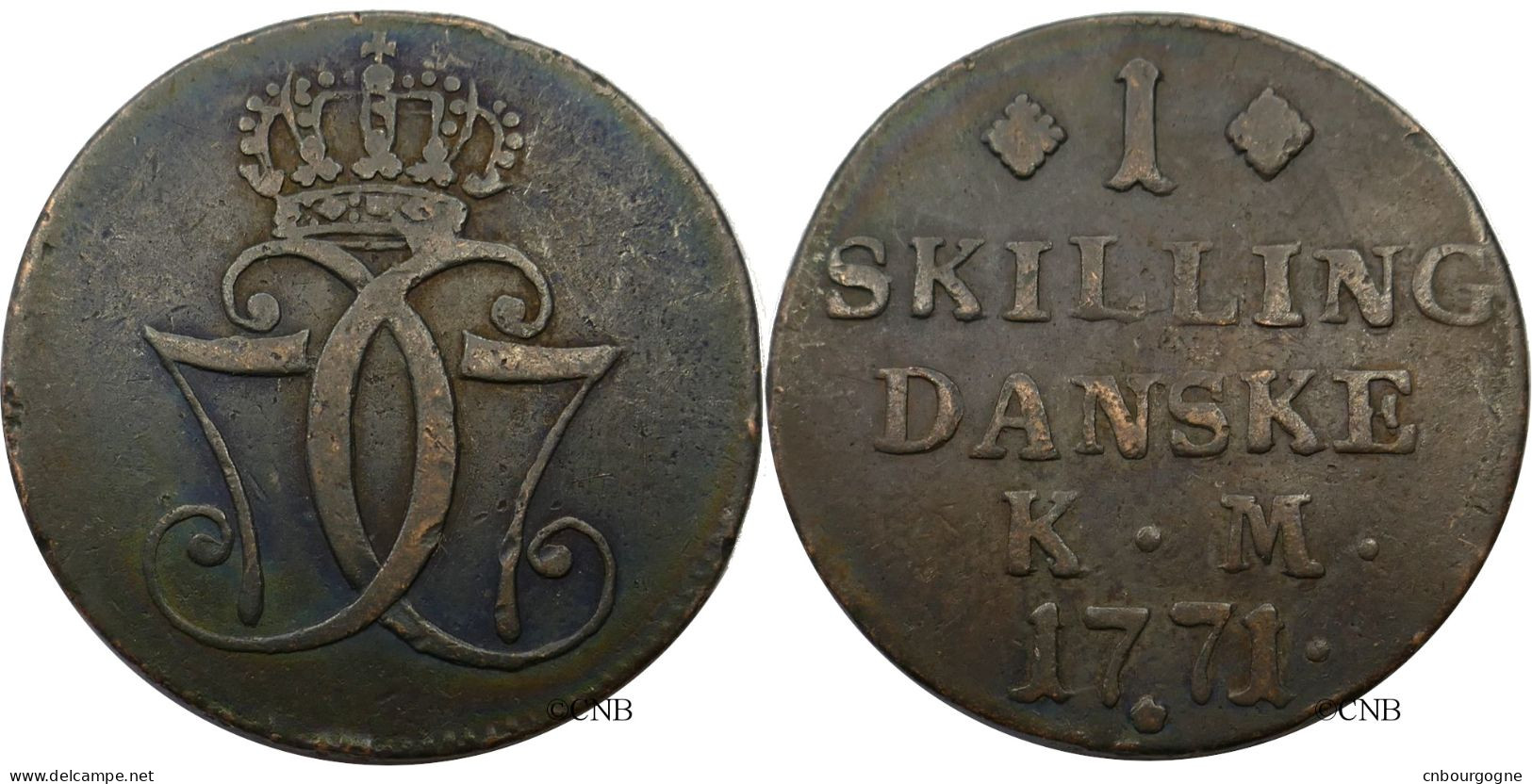 Danemark - Royaume - Christian VII - 1 Skilling Danske 1771 K.M. - TB/VF30 - Mon5778 - Dinamarca