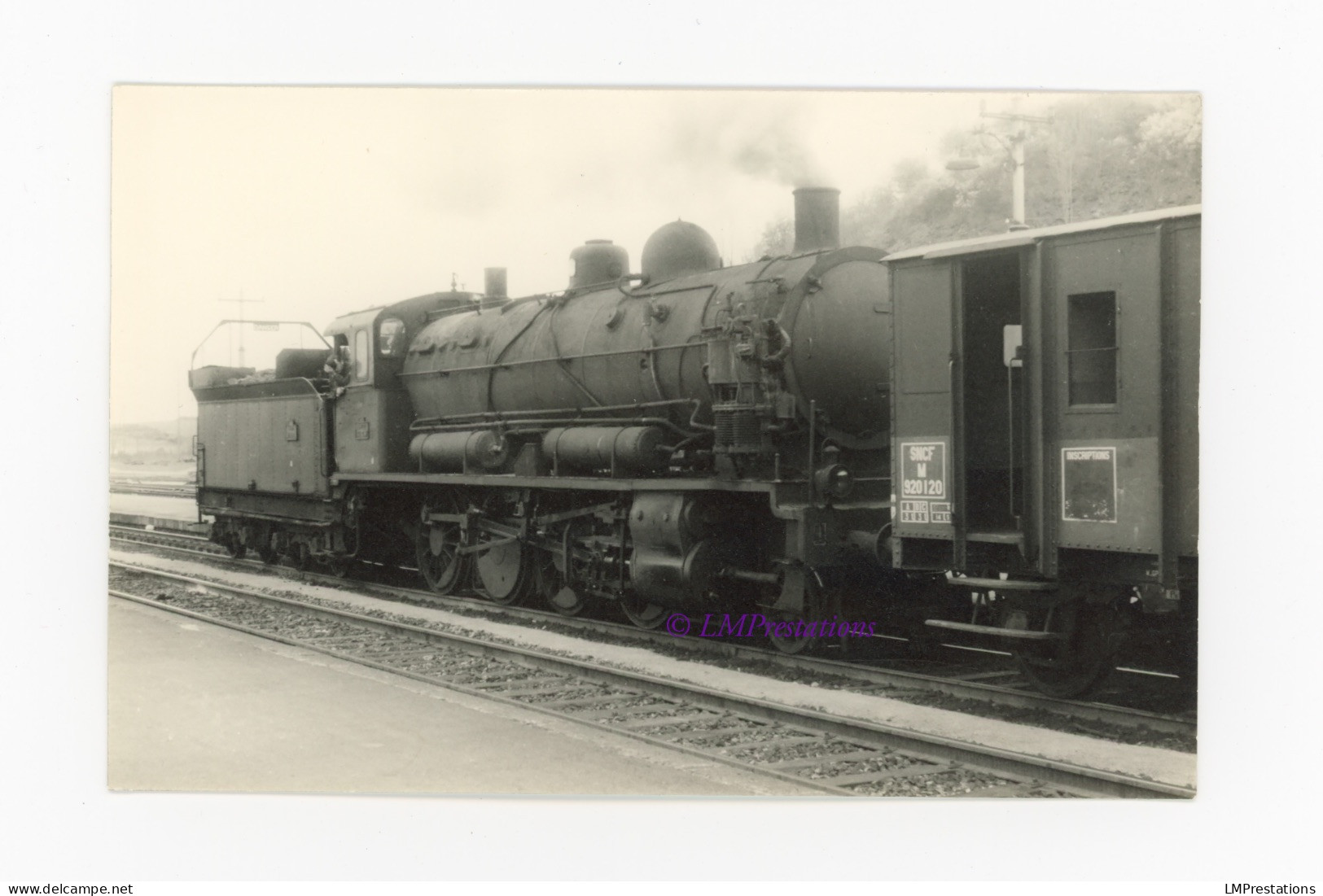 Photo Locomotive SNCF 140 C 17 Train 1966 Gare Langres Haute Marne 52 France Artillerie Lourde Voie Ferrée ALVF 140C - Eisenbahnen