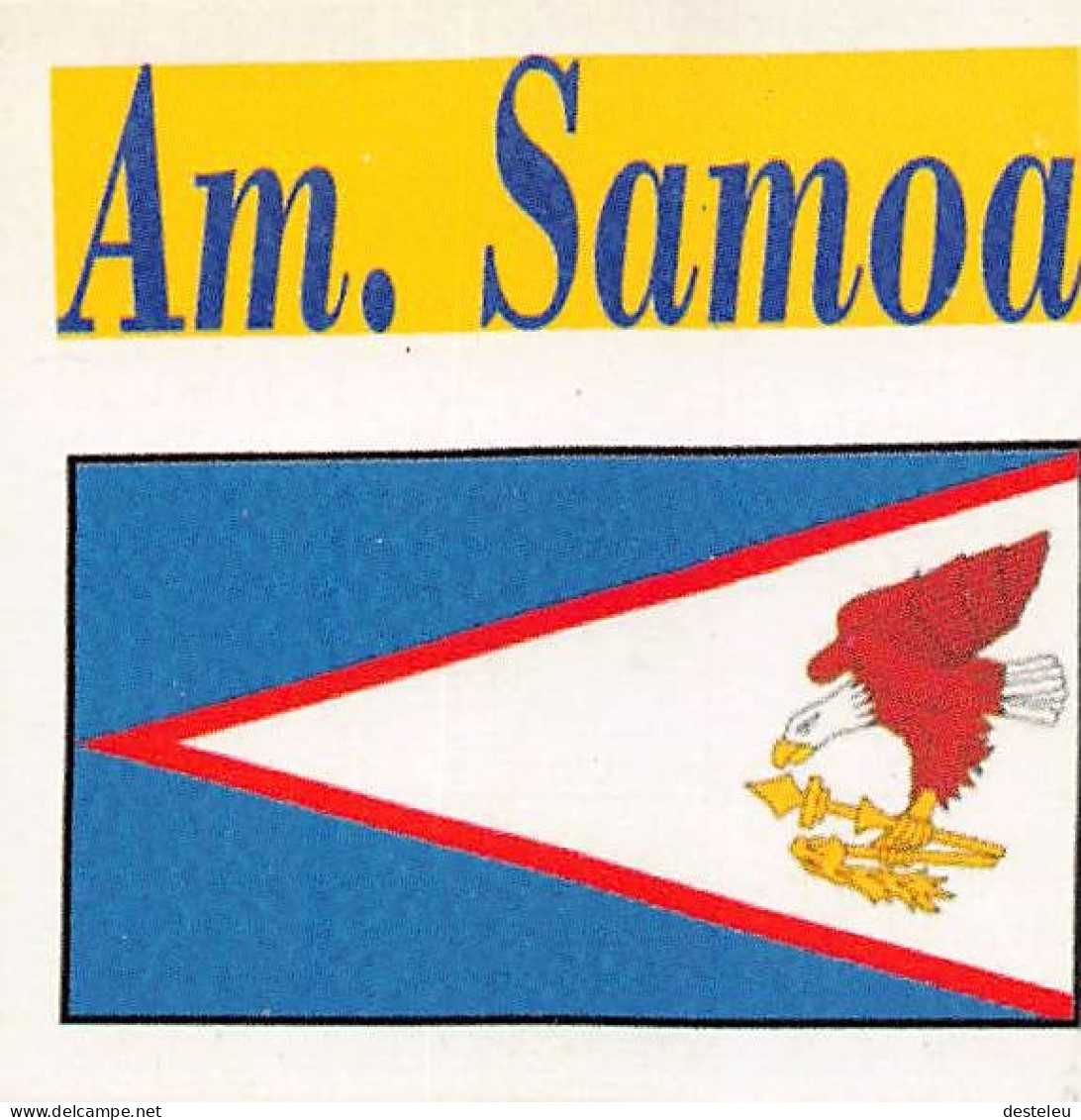 Flag Chromo - American Samoa - 5 X 5 Cm - Sonstige & Ohne Zuordnung