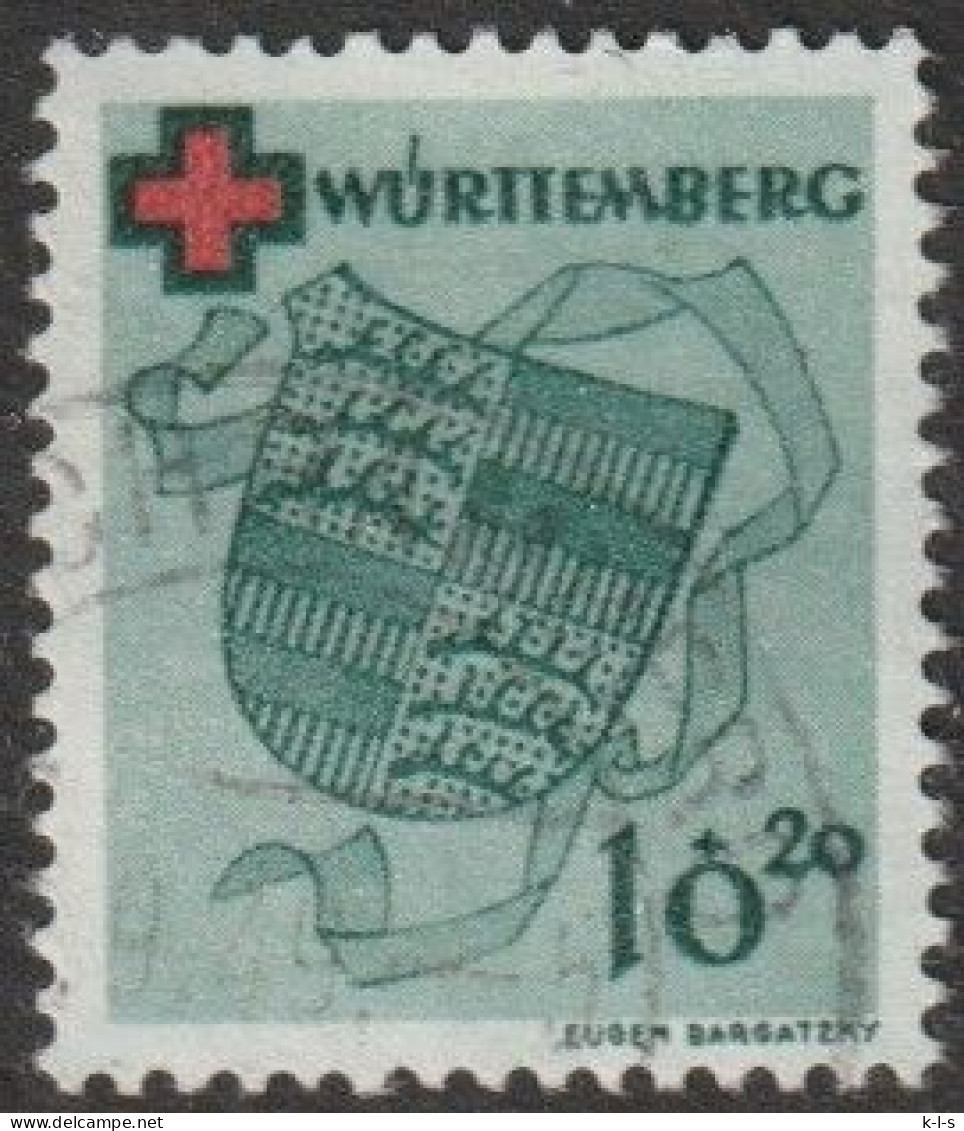 Franz. Zone- Württemberg-Hohenzollern: 1949, Mi. Nr. 40 A, 10+20 Pfg. Deutsches Rotes Kreuz. Gestpl./used - Württemberg