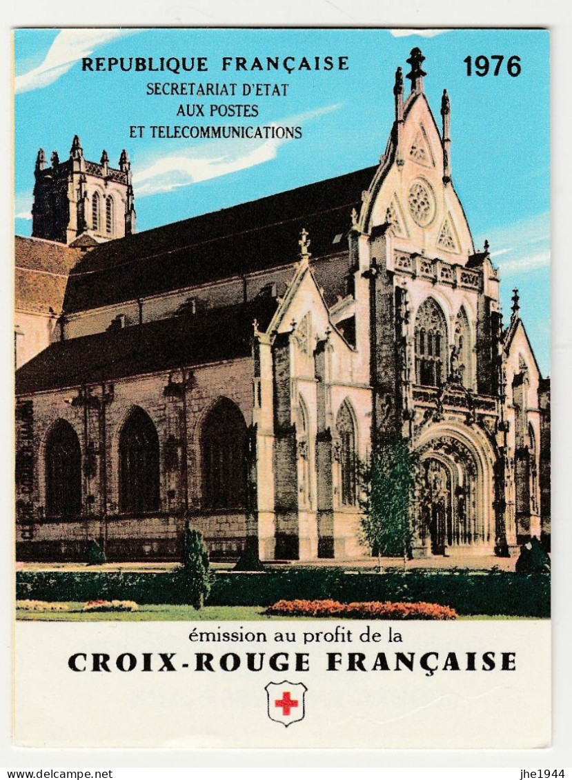 France Carnet Croix Rouge N° 2025 ** Année 1976 Sculptures Eglise De Brou - Red Cross