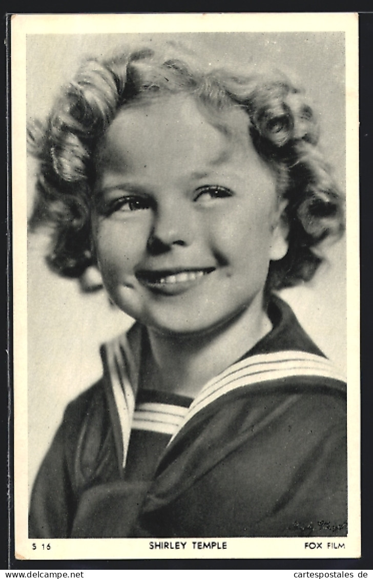 AK Schauspielerin Shirley Temple Im Marine-Look  - Actores