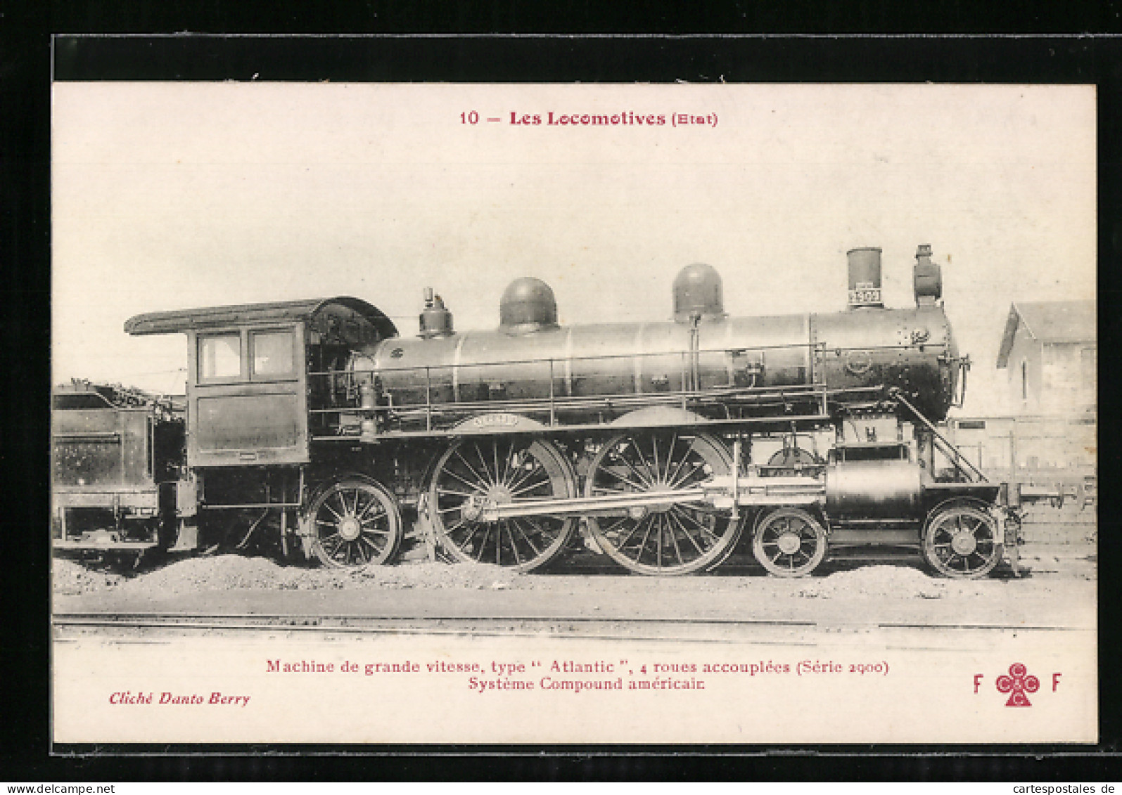 CPA Machine Du Grande Vitesse Type Atlantic, Chemin De Fer-Lokomotive  - Trains