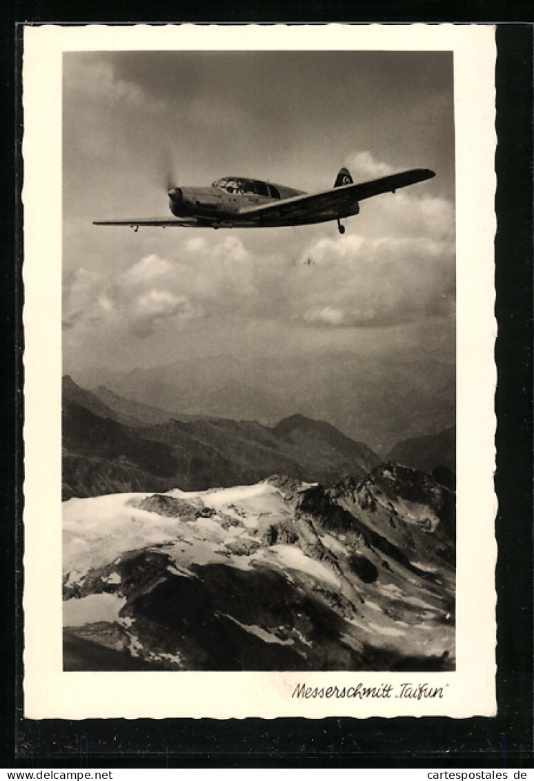 AK Flugzeug Messerschmitt Taifun über Dem Gebirge  - 1939-1945: 2nd War